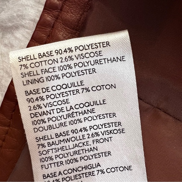 Anthropologie Brown Vegan Leather Moto Jacket Extra Large - Picture 7 of 15